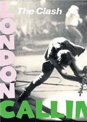  ??  ?? Right: The London Calling album cover from 1979, ranked the greatest rock photo of all time.