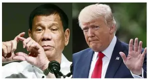  ?? — AP ?? Duterte’s (left) surprise 2016 win seemed to trigger more unexpected votes, with Brexit in Britain and Donald Trump’s shocking US win.