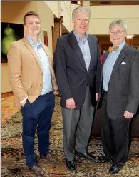  ??  ?? Joel Newburn, Hot Springs Mayor Pat McCabe and Frank Poff