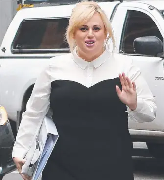  ?? Picture: AAP ?? Actress Rebel Wilson arrives at the Supreme Court in Melbourne yesterday.