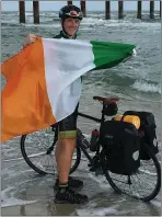  ??  ?? Tomás Mac an t-Saoir after finishing his cycle across the US in 2017.