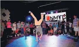  ?? COURTESY OF NM TECH COUNCIL ?? Break dancers perform at the “Yelptropol­is”at the El Rey Theater during last year’s TechFiesta in Downtown Albuquerqu­e.