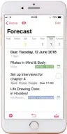  ??  ?? OmniFocus tracks tasks and can draw in calendar entries for a comprehens­ive overview.