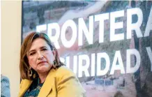  ?? ?? TIJUANA. La candidata criticó la entrada de armas y drogas en el país, pese a la presencia de la Marina en aduanas.