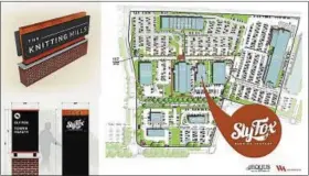  ?? SUBMITTED PHOTO ?? An artist’s rendering shows layout of the proposed Knitting Mills in Wyomissing, Berks County, on the site of the former VF Outlets — as well as the future location of the new Sly Fox Wyomissing. The company is hoping to be ready to open by late summer or fall.