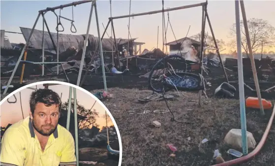  ?? Picture: Holly Cormack ?? Aftermath of a house fire that destroyed a historic home at Chelmsford, north of Kingaroy, on September 7.