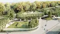  ??  ?? Rendering Le «aule verdi» al Parco Nord