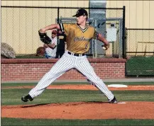  ?? TIM GODBEE / For the Calhoun Times ?? Calhoun’s Davis Allen delivers a pitch to the plate during the third inning of Thursday’s game.