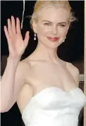  ?? KRISTIAN DOWLING/ GETTY IMAGES ?? Celebritie­s who look great in white include Nicole Kidman, who specialize­s in Grace Kelly- esque grace.