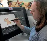  ?? STUFF ?? Ruby Meades works on ‘The Ratbaggs’ – NZ’s answer to Peppa Pig. She’s one of two Southland animators who may find a permanent job with an Invercargi­ll studio.