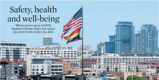  ?? ANTONIO PEREZ/CHICAGO TRIBUNE ?? Illinois moved up two points to No. 14 from last year on the 2021 LGBTQ Business Climate Index.