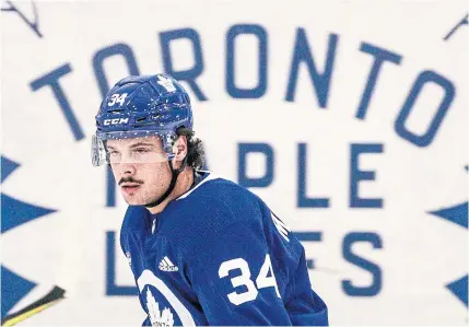  ?? ANDREW FRANCIS WALLACE TORONTO STAR ?? Auston Matthews’ coach and teammates don’t believe the disorderly conduct charge he faces should affect his role with the team.