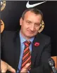  ??  ?? Dundee United’s new manager Csaba Laszlo during his unveiling at Tannadice