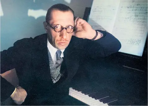  ??  ?? Protean: Igor Stravinsky could shuttle between religious meditation and the quirky joys of Petrouchka, the puppet role danced by Vaslav Nijinsky in 1911 in Paris, left