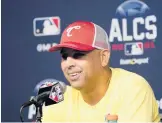  ?? TONY GUTIERREZ/AP ?? Former Astros bench coach and current Red Sox manager Alex Cora will face his old team in the ALCS for the second time in the last four years.