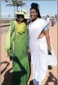  ??  ?? Marlini Naidoo of the uMhlanga Hindu Society and Nomzamo ‘Subramoney’ Zondi.