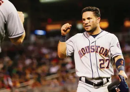  ?? Andy Clayton-King / Associated Press ?? Astros second baseman Jose Altuve has been a ridiculous­ly consistent hitter, but he’ll need help.
