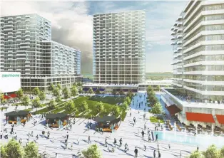  ??  ?? Cadillac Fairview recently announced plans to build a residentia­l and commercial project along Highway 40 in Pointe-claire that would create a “downtown” satellite centre near the Fairview shopping centre.