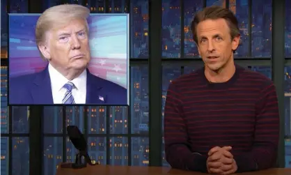 ?? Photograph: Youtube ?? Seth Meyers says Donald Trump is not welcome in New York or Palm Beach, Florida.