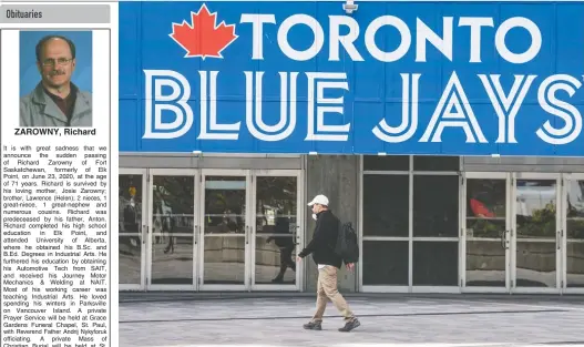  ?? PETER J THOMPSON ?? With so many questions around COVID-19, it’s not clear who the point person is for Blue Jays ownership, Steve Simmons says.