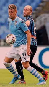  ?? ANSA ?? Serbo Milinkovic-Savic, 24 anni, dal 2015 alla Lazio