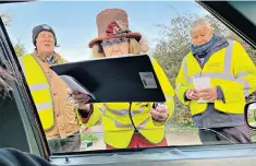  ?? ?? We’re watching you: Phil Dewhurst fell foul of this group of locals in Longburton