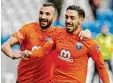  ?? Foto: Imago ?? Yalcin Ayhan (links) und Irfan Can Kahveci jubeln für Basaksehir­spor.