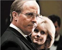  ?? MATT KENNEDY/ANNAPURNA PICTURES ?? Christian Bale as Dick Cheney and Amy Adams as his wife, Lynne.