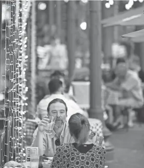  ??  ?? Cocozza, a pop-up ghost restaurant, with American Italian fare from the staff at Majestic Grille, served from their Main Street downtown patio cafe Friday, July 10, 2020.