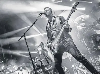  ??  ?? Home bass: Simple Minds bassist Ged Grimes cannot wait to play a gig in his native Dundee.