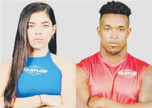  ??  ?? Frank Beltré del equipo de los Famosos, y Denisse Novoa, del equipo de los Contendien­tes, no seguirán en la competenci­a.