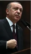  ??  ?? Turkish president Recep Tayyip Erdogan