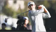  ?? Ryan Kang / Associated Press ?? Patrick Cantlay hits his tee shot on the 15th hole during the second round of the Genesis Open at Riviera Country Club Friday in the Pacific Palisades area of Los Angeles.