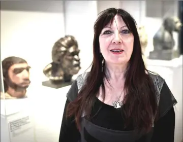  ??  ?? French pre-historian, paleotholo­ngist and curator of the Neandertha­l exhibition Marylene Patou-Mathis poses at the Musee de l’Homme in Paris. — AFP photo