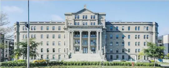  ?? PHOTOS COURTESY OF DEVMCGILL ?? Phase 1 of DevMcGill’s Castelnau condos project was originally built in 1921 as an educationa­l religious institutio­n for the deaf-mute. Facing St-Laurent Blvd., the historic and architectu­rally eye-catching structure now anchors a four-phase...