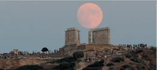  ??  ?? The Temple of Poseidon at Cape Sounion, one of Greece’s historical landmarks, on August 2. Ancient Greek civilizati­on to this day is considered the most fundamenta­l source of modern Western society