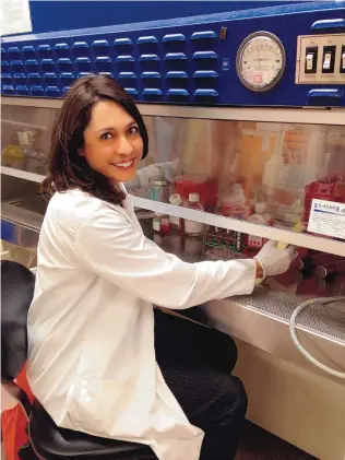  ??  ?? Dr. Kristina Trujillo is the founder and CEO of TNeuroPhar­ma, which is developing a new blood test to detect Alzheimer’s Disease earlier.