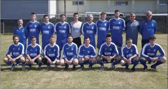  ??  ?? The Roundwood team who lost out to Newtown United in the Jim McLaughlin Premier Trophy final.