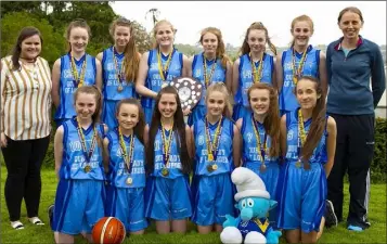  ??  ?? The Our Lady of Lourdes first year basketball team. Back (from left): Sarah Coughlin (coach), Anna Phelan, Marita Kennedy, Kirstin Kenny, Sinéad Curran, Elaine Aspel, Ciara Mullally, Daphne Kennington (coach). Front (from left): Niamh O’Connor, Nicole...