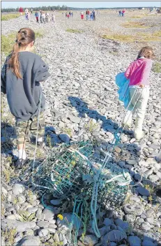  ??  ?? Beach cleanups are performed by students and other volunteers throughout the region each year. Clean Foundation – Clean Nova Scotia’s Ship-to-Shore program focuses on preventing potential marine garbage from even reaching the sea.