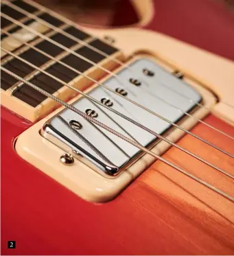  ??  ?? 2 2. Typically, a Les Paul’s pickups tilt to match the string line. Presumably due to the pickup route, this neck pickup is angled in the wrong direction