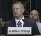  ?? ASSOCIATED PRESS FILE ?? Matthew Kacsmaryk listens during his confirmati­on hearing before the Senate Judiciary Committee in Washington on Dec. 13, 2017.