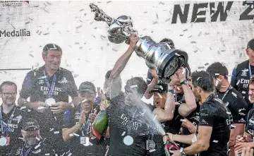  ?? DAVID WHITE/ STUFF ?? Team New Zealand skipper Peter Burling after winning the America’s Cup in Auckland
in 2021.