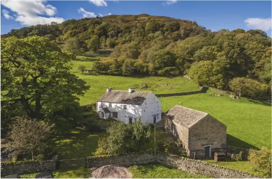  ??  ?? Docker Nook House is one of four lots that comprise the Longsledda­le estate in Cumbria. £2.4m for the whole