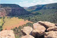  ?? JIM THOMPSON/JOURNAL ?? Canyon Largo in the Sabinoso Wilderness. Until the federal government last year approved the donation of 4,100 additional acres, the Sabinoso was surrounded by private land and was not accessible to the public.