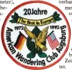  ?? Foto: Amerika in Augsburg ?? Der Aufnäher weist mit „The first in Europe“auf die Vorreiterr­olle des Wandering Clubs hin.