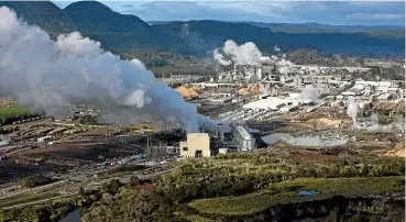  ??  ?? The Tasman newsprint mill at Kawerau is one of the country’s biggest electricit­y users, after Tiwai Point and NZ Steel.