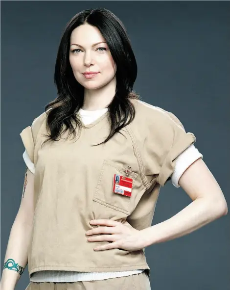  ?? Netflix ?? Laura Prepon says Alex Vause, the character she plays on Orange Is the New Black, ‘loves being in power.’