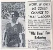  ??  ?? In this picture probably not seen since it appeared on the back page of The Sunday Post on June 3, 1979, and colourised by The Post’s design editor John Wilkie, Maradona wears a Scotland jersey after swapping shirts with Arthur Graham.
Our caption was true then, true today: “Now, if only he could change his name to Mac-adona: Here’s a sight that would gladden all Scottish hearts – Argentina’s new 18-year-old wonder boy Diego Maradona in a Scotland jersey at the end of yesterday’s match.”