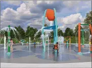  ?? CONTRIBUTE­D ?? Miamisburg is bringing a new attraction to Sycamore Trails Aquatic Center just in time for its 25th anniversar­y in 2022. A splash pad will feature several main interactiv­e elements, plus 14 other features.